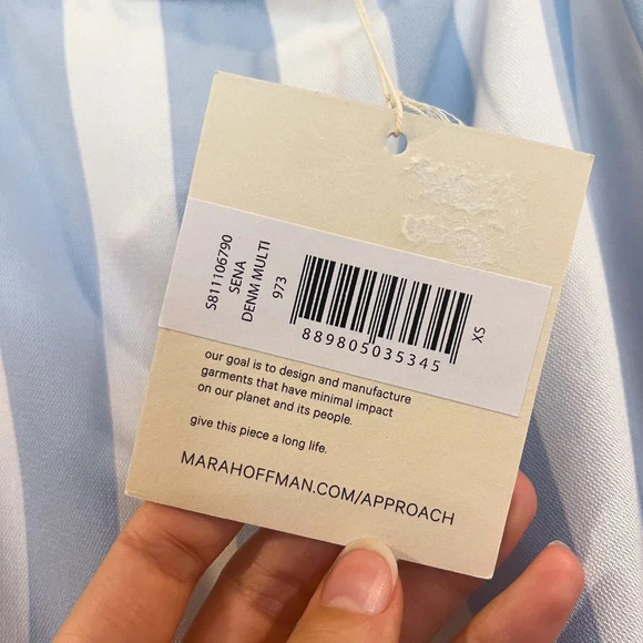 Mara Hoffman Swim Sena Striped Adjustable Beach Cover Up Midi Dress XS NWT - Picture 8 of 11